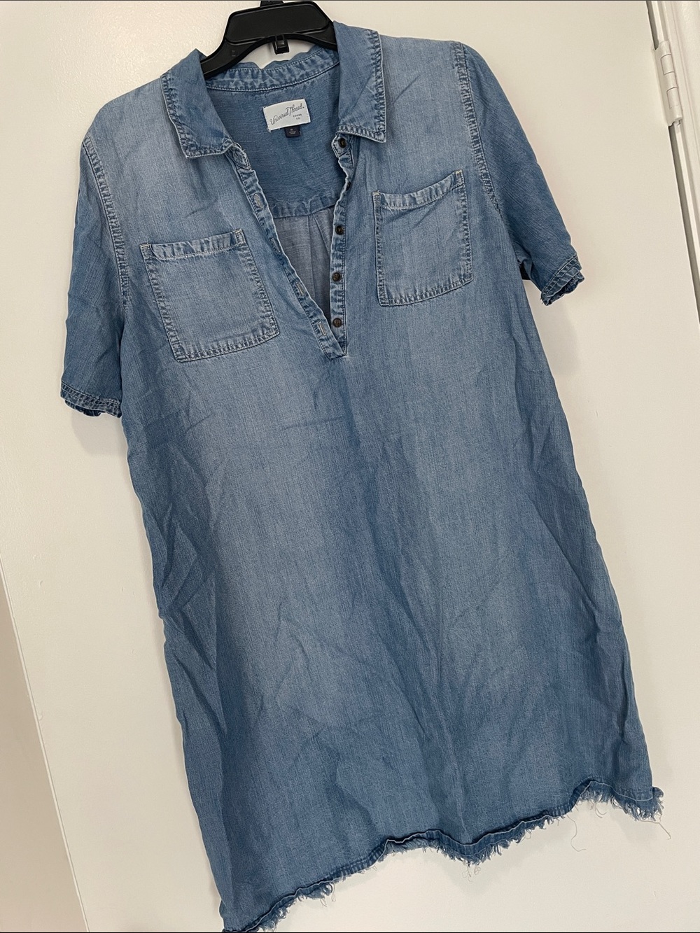 Universal Thread Light Blue Denim Tunic with Chest Pockets